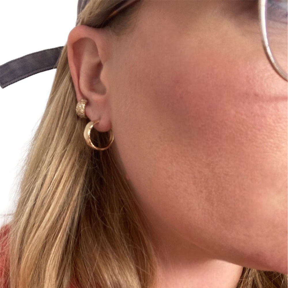 DIAMOND BASALT CUFF HOOPS