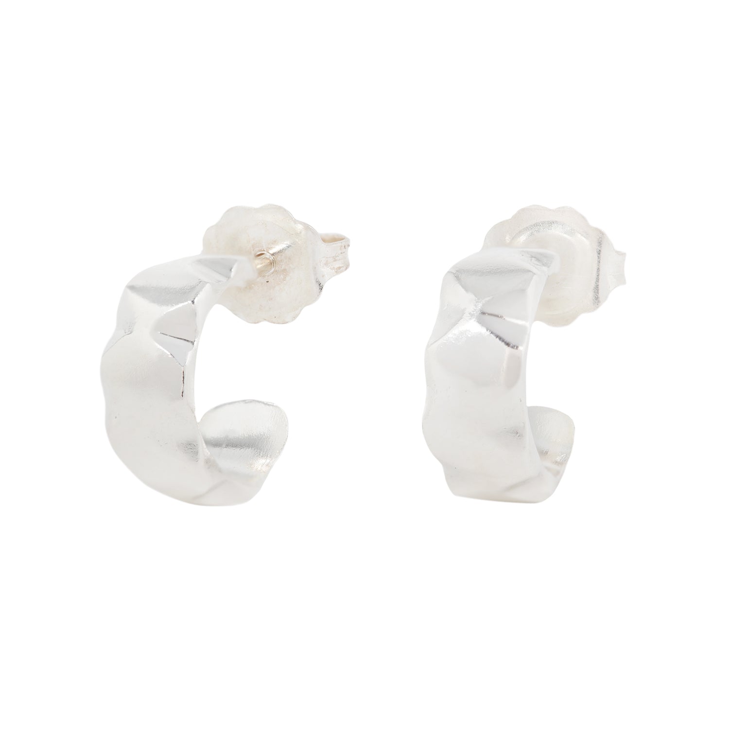 SILVER MINI BO HOOPS