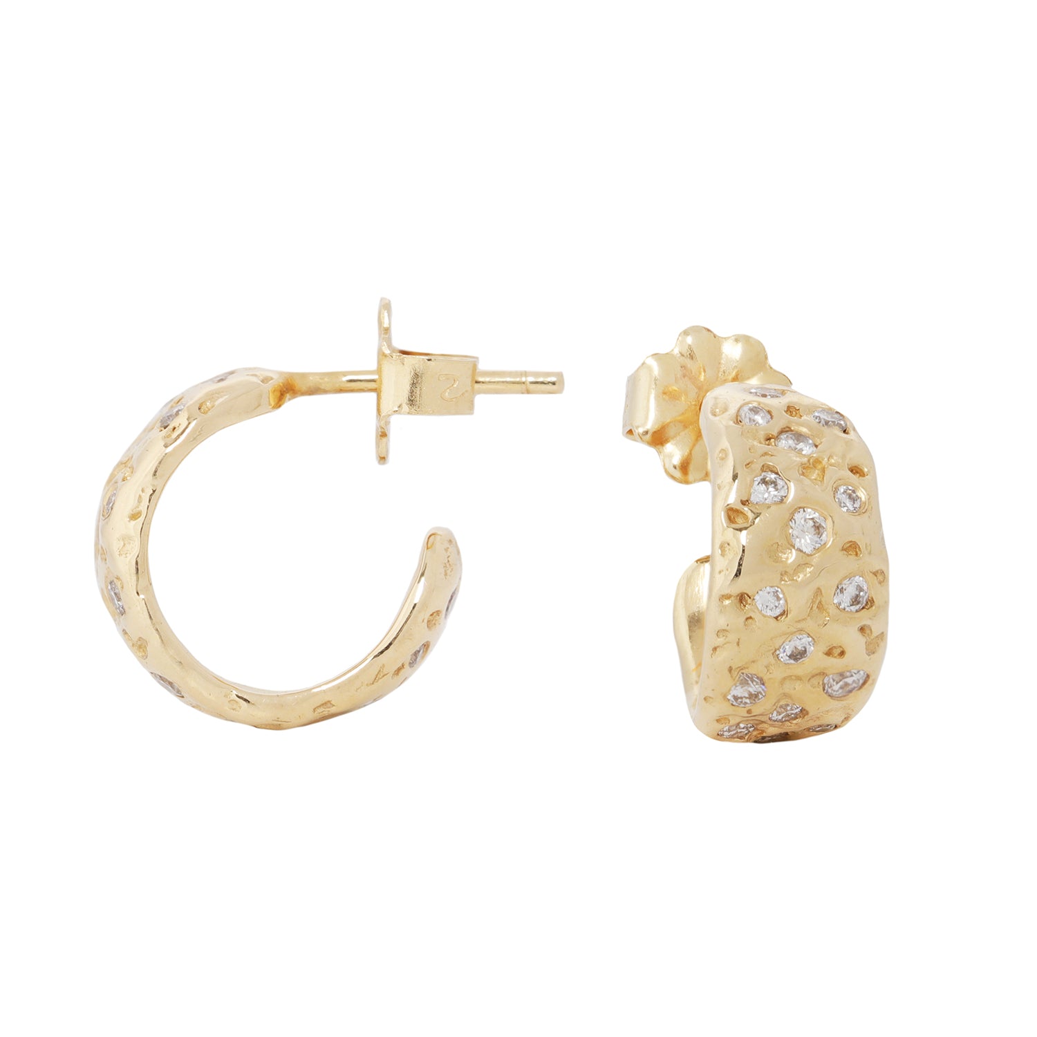 DIAMOND BASALT CUFF HOOPS